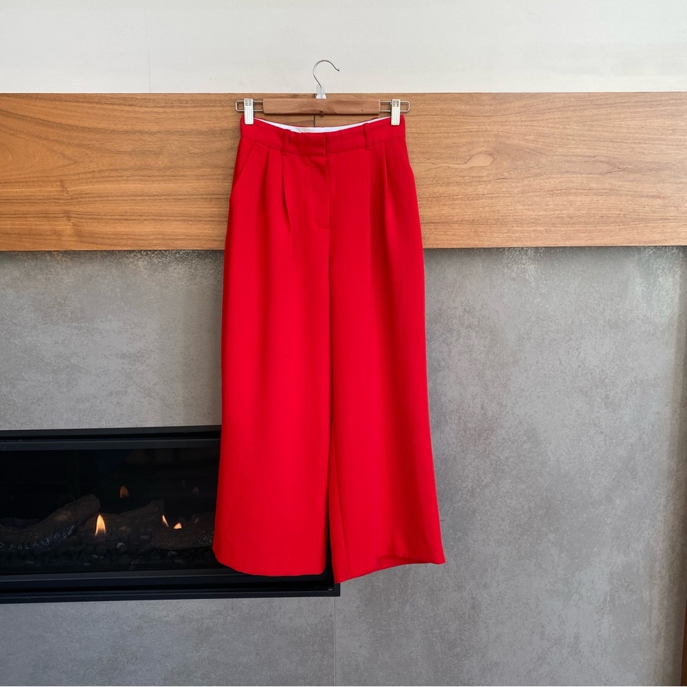 Wilfred Red Wide-Leg Trousers